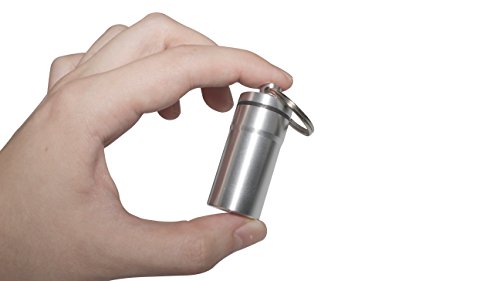 BMTick Metall Luftdicht Tabakdose Mit Schlüsselbund Befestigung (1mm Eloxiertes Aluminium)